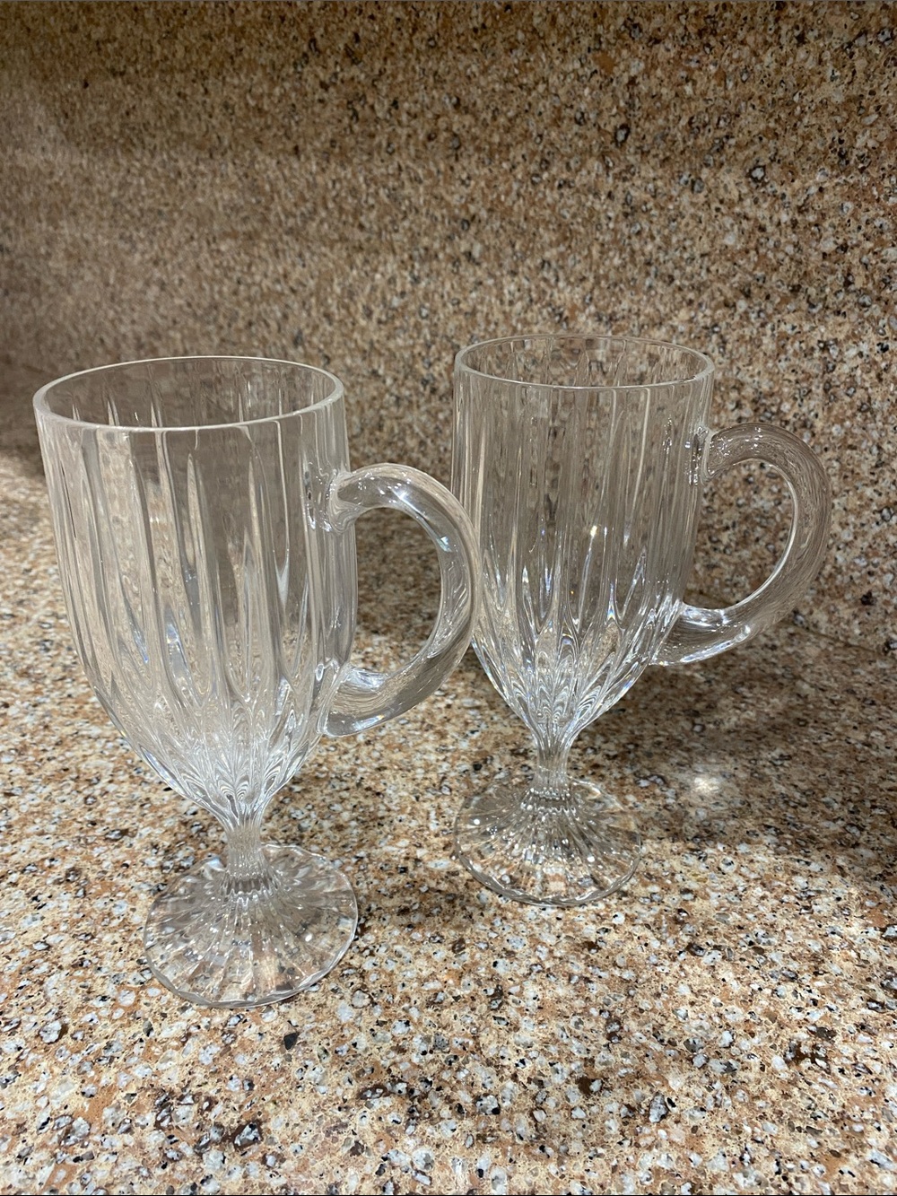Clear Glass Footed Mugs — Set of 2 Mikasa
